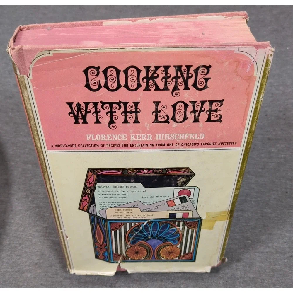 1965 Cooking With Love Cookbook Florence‎ Hirschfeld Riverside Press Cambridge